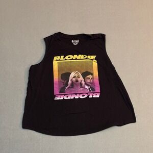 Blondie Band Graphic Muscle Tank Top Black XXL 20 Debbie Harry Rock Music Tshirt